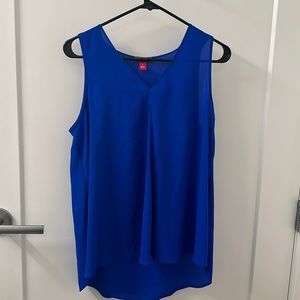 Vince Camuto size small cobalt blue sleeveless blouse